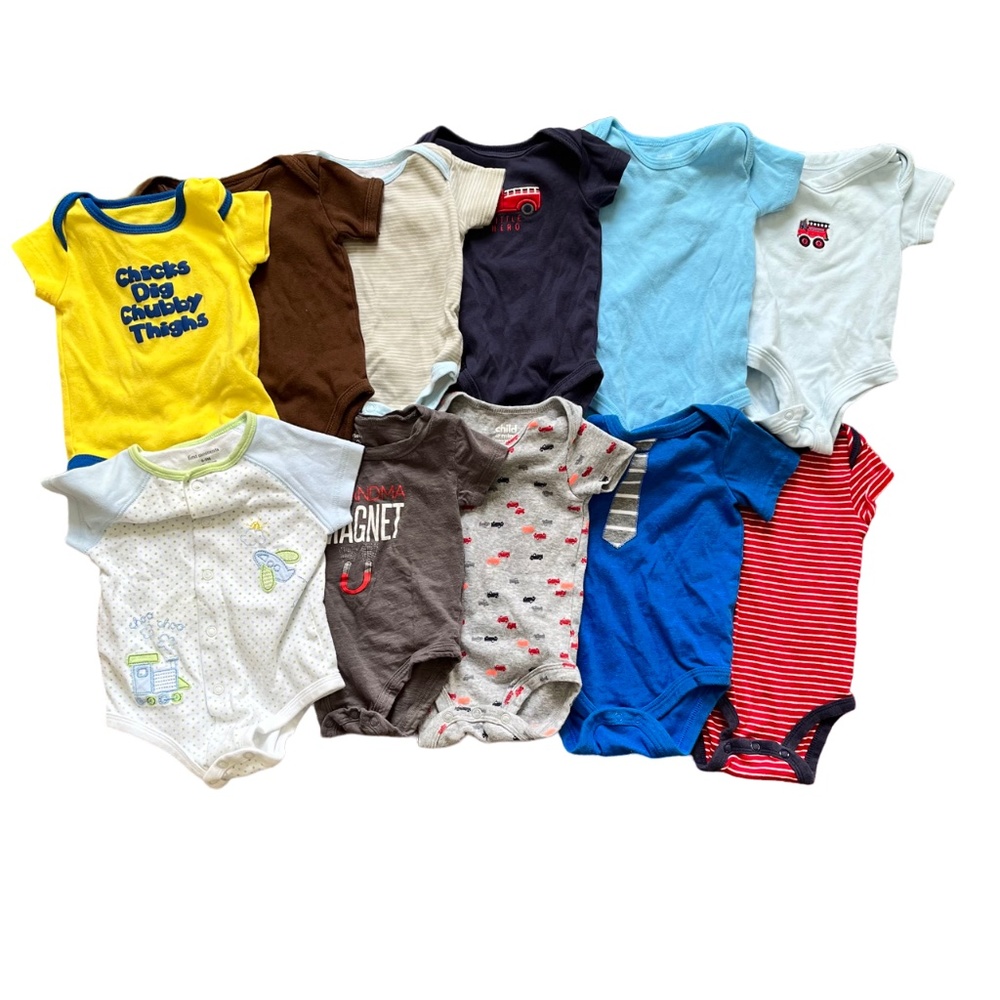 Set of 11 Baby Onesies / Bodysuits, Size 3 Months, from Carter's Etc.